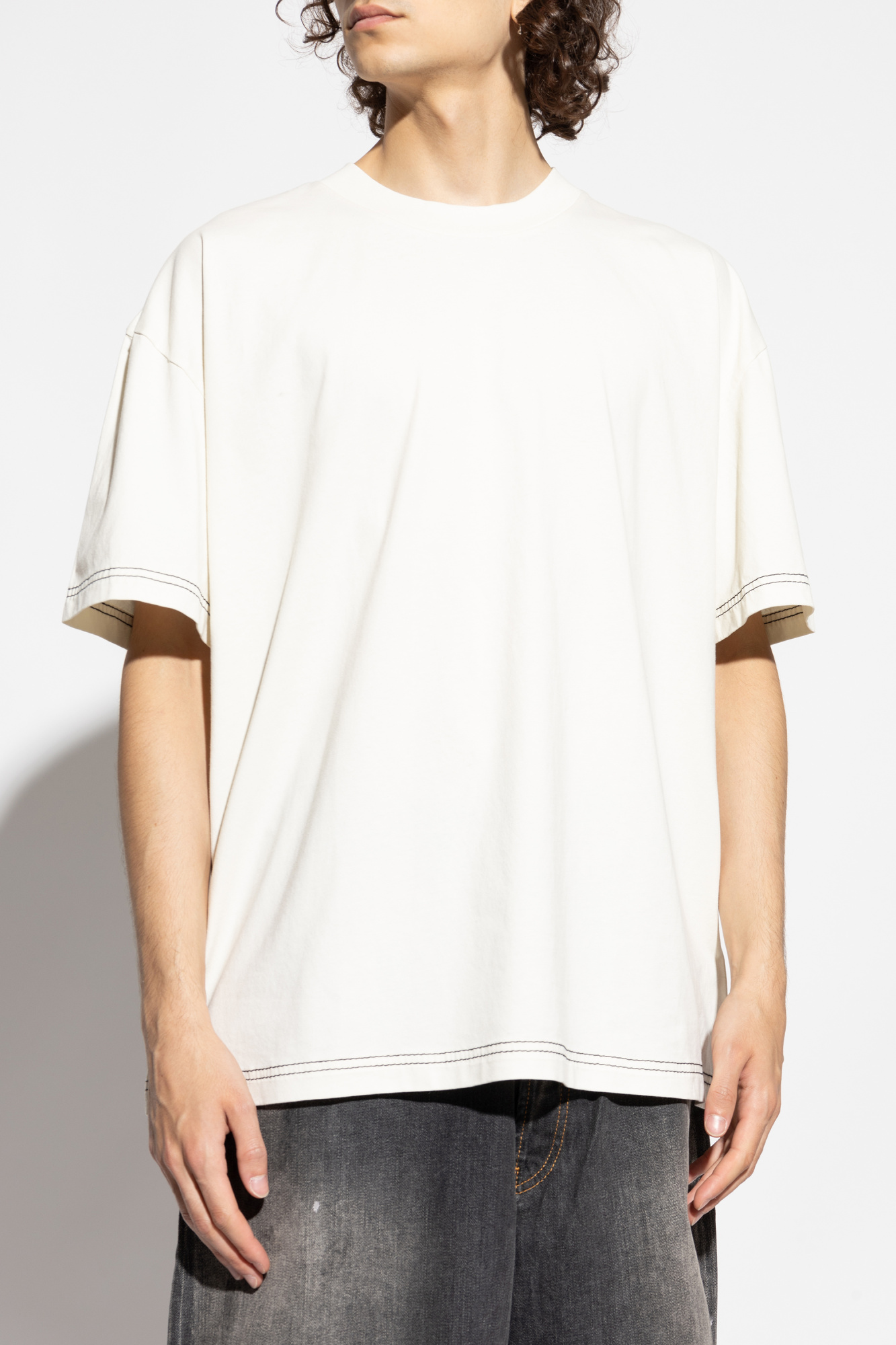 送料関税込み★Acne Studios★コットンTシャツ ホワイト Acne Studios Logo printed cotton jersey T-shirt Acne Studios